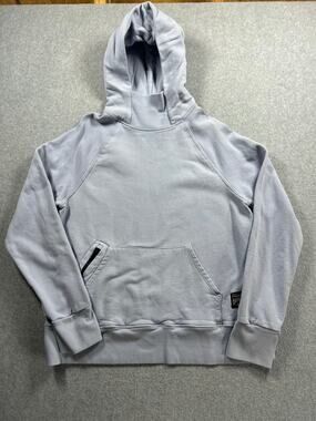 Oiselle Pullover Hoodie Women's Size XL Blue Fleece Raglan Long Sleeves Cotton